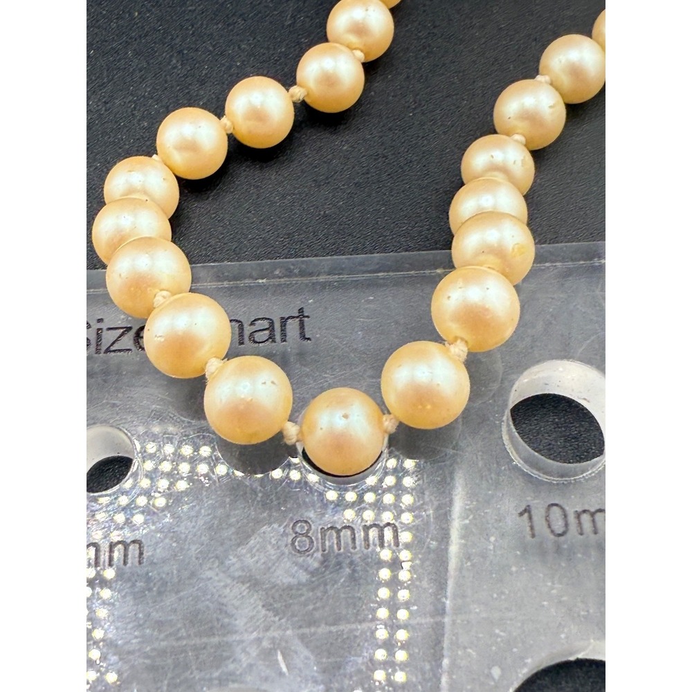 Vintage‎ Glass Imitation Pearl Necklace 26" - Picture 3 of 7